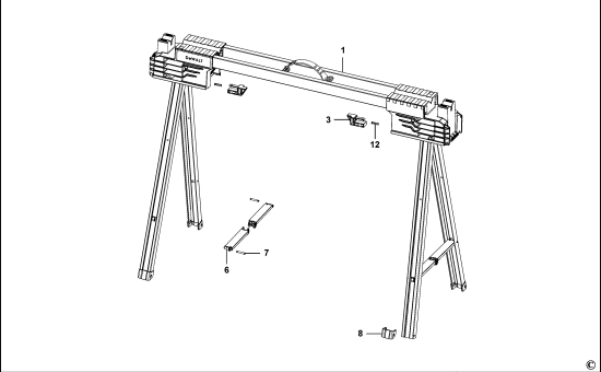 DEWALT Ersatzteile SÄGE-WERKBANK DWST1-75676 Typ: 1 XJ