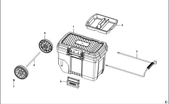 DEWALT Ersatzteile WERKZEUGBOX DWST1-73598 Typ: 1 XJ