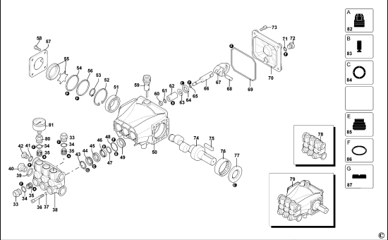 DEWALT Ersatzteile HOCHDRUCKREINIGER DXPW005E Typ: 1 QS