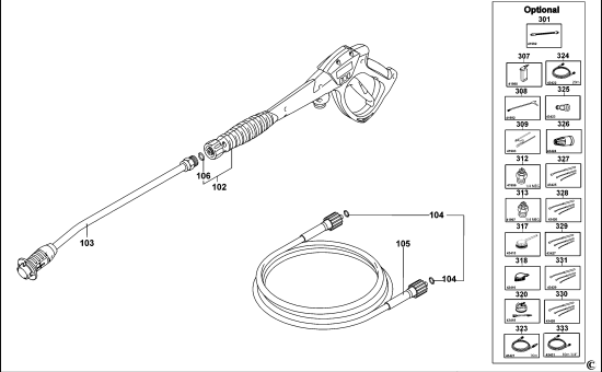 DEWALT Ersatzteile HOCHDRUCKREINIGER DXPW002E Typ: 1 QS