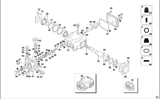 DEWALT Ersatzteile HOCHDRUCKREINIGER DXPW008E Typ: 1 XJ