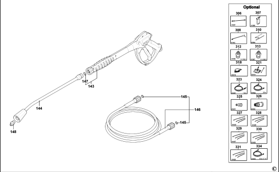 DEWALT Ersatzteile HOCHDRUCKREINIGER DXPW008E Typ: 1 XJ