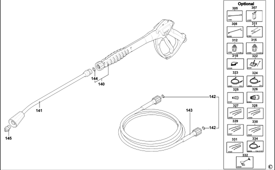 DEWALT Ersatzteile HOCHDRUCKREINIGER DXPW009E Typ: 1 XJ