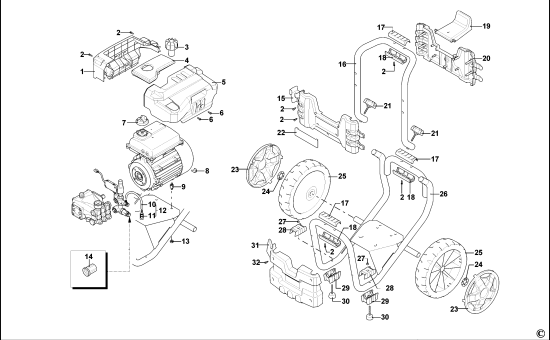 DEWALT Ersatzteile HOCHDRUCKREINIGER DXPW004E Typ: 1 QS