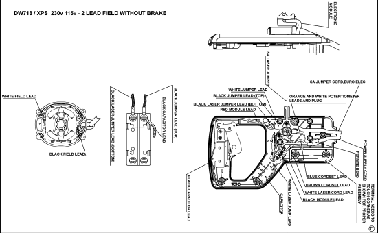 DEWALT Ersatzteile GEHRUNGSSÄGE DW718 Typ: 3 QS
