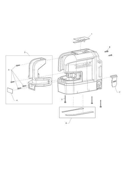 Makita Ersatzteile Akku-Kreuzlinienlaser SK105GD