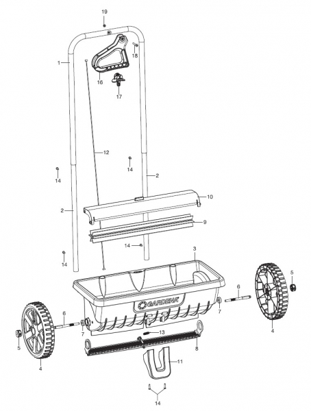GARDENA Ersatzteile Streuwagen L 432
