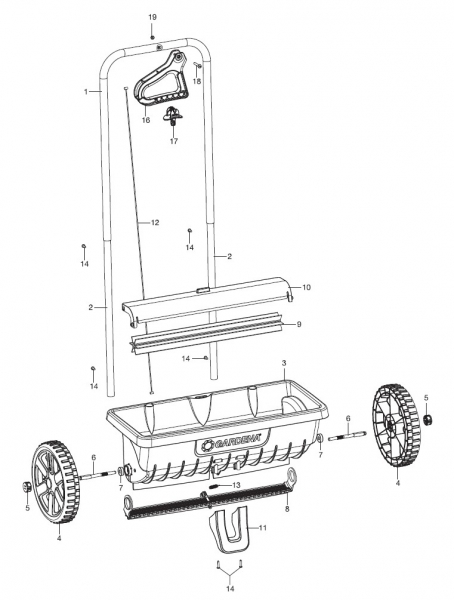 GARDENA Ersatzteile Streuwagen L 432