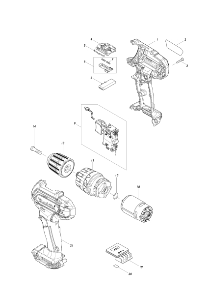 Makita Ersatzteile Akku-Schlagbohrschrauber HP333D