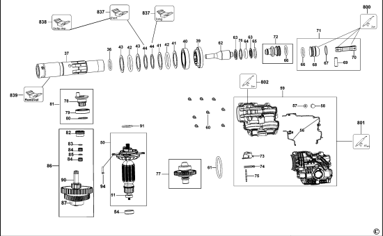 DEWALT Ersatzteile BOHRHAMMER D25334K Typ: 1 QS