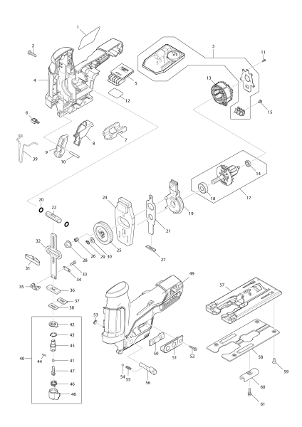 Makita Ersatzteile Akku-Pendelhubstichsäge JV102D