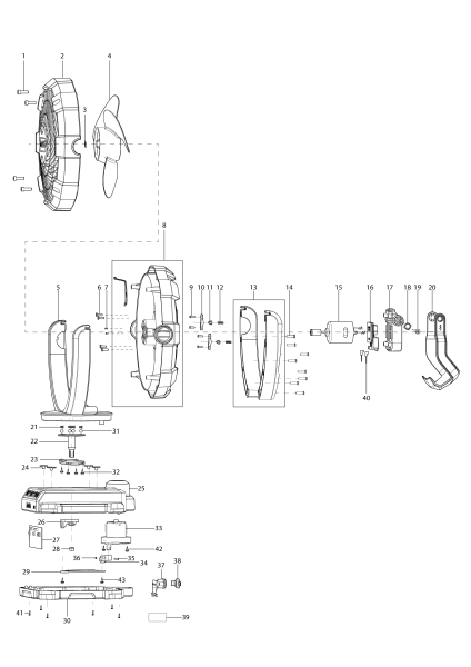 Makita Ersatzteile Akku-Lüfter  CF101D