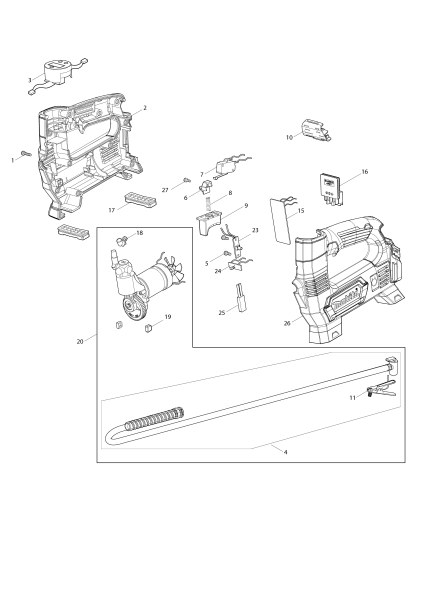 Makita Ersatzteile Akku-Kompressor  MP100D