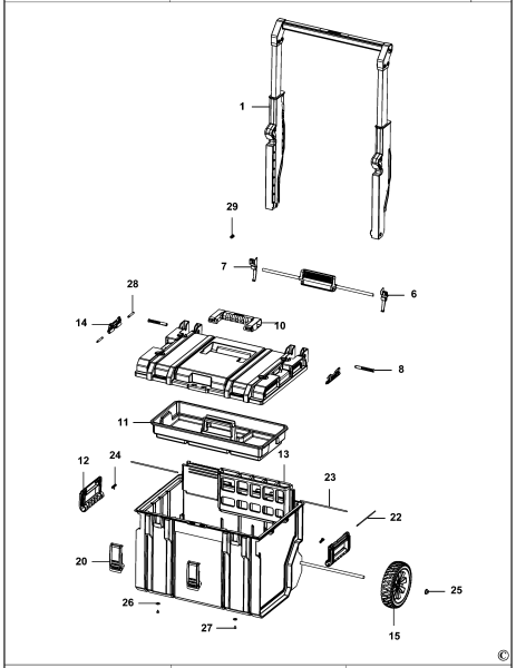 DEWALT Ersatzteile WERKZEUGBOX DWST1-75668 Typ: 1 XJ