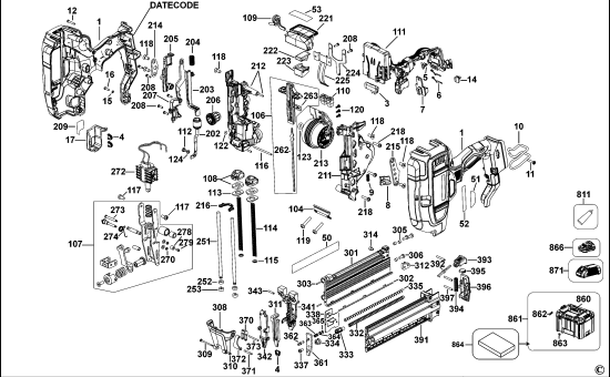 DEWALT Ersatzteile 50MM STAUCHKOPF NAGLER DCN680 Typ: 1 QW