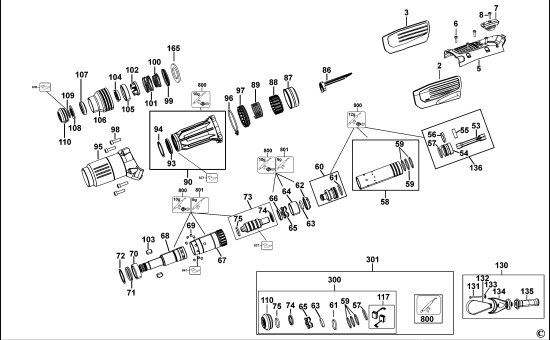 DEWALT Ersatzteile DREHHAMMER D25773 Typ: 1 QS