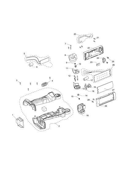 Makita Ersatzteile LED-Akku-Arbeitsleuchte DML801