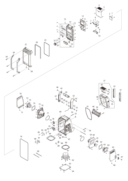 Makita Ersatzteile Akku-Baustellenradio DMR115