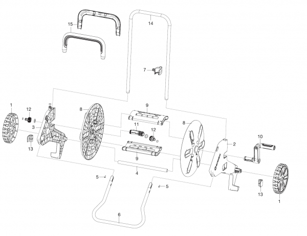 GARDENA Ersatzteile Schlauchwagen AquaRoll S 18502