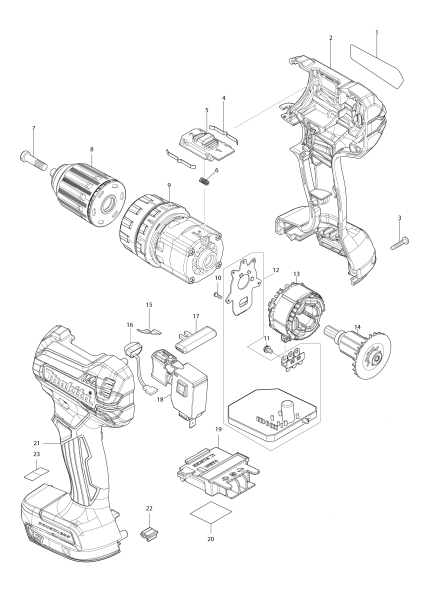 Makita Ersatzteile Akku-Schlagbohrschrauber DHP485