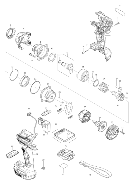 Makita Ersatzteile Akku-Schlagschrauber DTW300