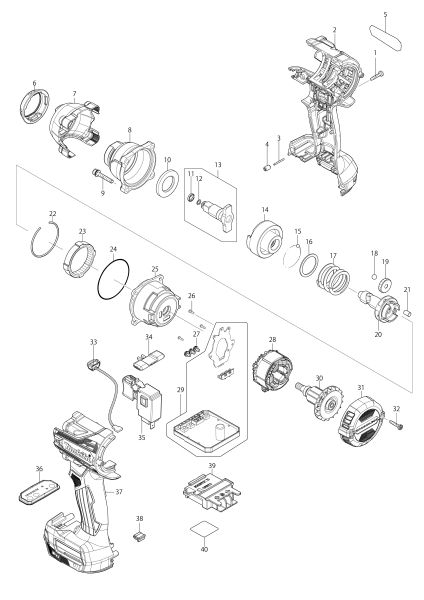 Makita Ersatzteile Akku-Schlagschrauber DTW302