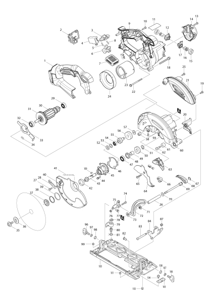 Makita Ersatzteile Akku-Handkreissäge DHS630