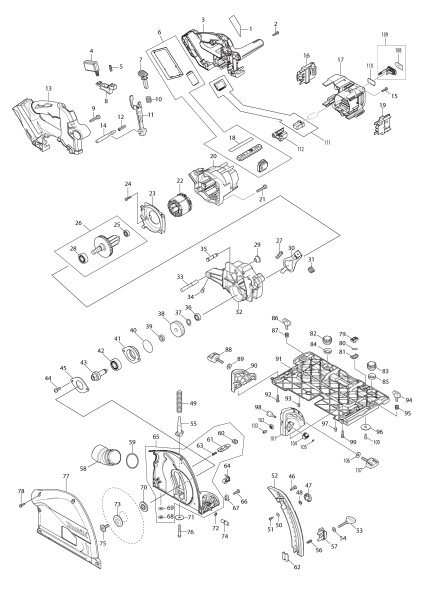 Makita Ersatzteile Akku-Tauchsäge DSP601