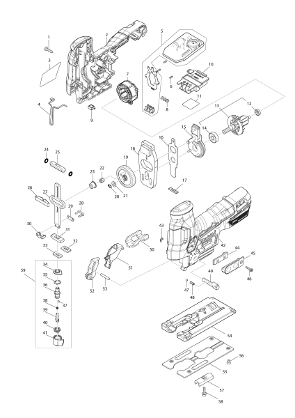 Makita Ersatzteile Akku-Pendelhubstichsäge DJV185