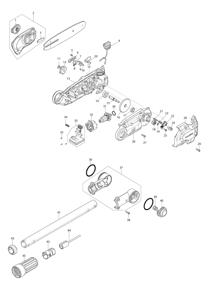 Makita Ersatzteile Akku-Hochentaster DUA200