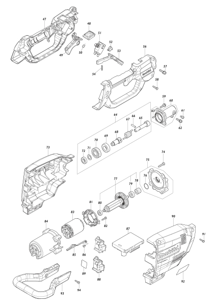 Makita Ersatzteile Akku-Hochentaster DUA301