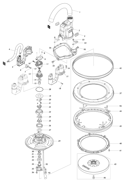 Makita Ersatzteile Akku-Langhalsschleifer DSL801