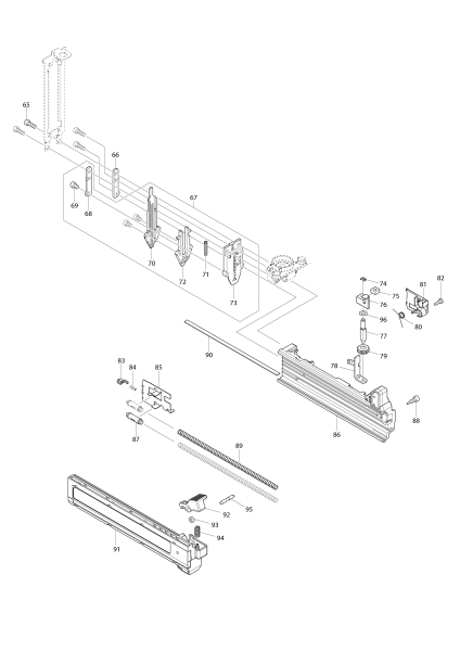 Makita Ersatzteile Akku-Stauchkopfnagler DFN350
