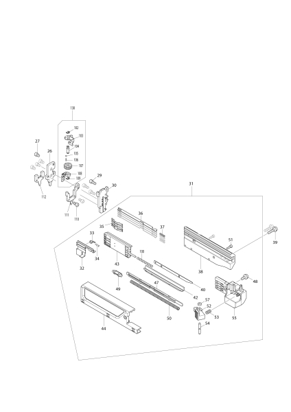Makita Ersatzteile Akku-Stiftnagler DPT353