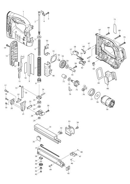 Makita Ersatzteile Akku-Tacker DST221