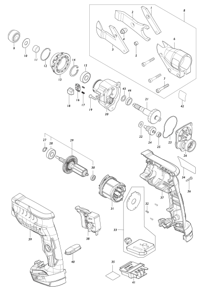 Makita Ersatzteile Akku-Kurvenschere DJS131