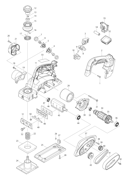 Makita Ersatzteile Akku-Hobel DKP180