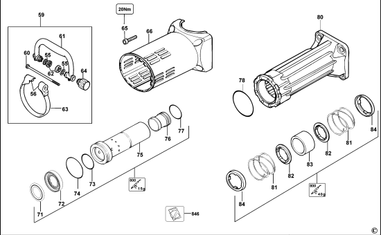 DEWALT Ersatzteile MEISSELHAMMER D25951K Typ: 1 QS