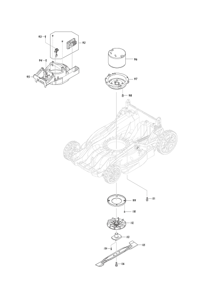 Makita Ersatzteile Akku-Rasenmäher DLM480