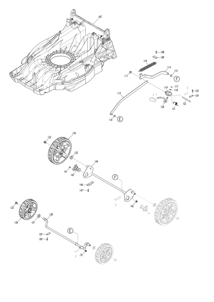 Makita Ersatzteile Akku-Rasenmäher DLM480