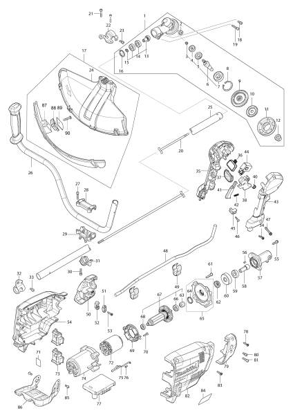 Makita Ersatzteile Akku-Freischneider DUR369A