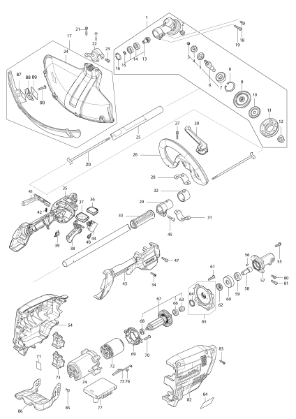 Makita Ersatzteile Akku-Freischneider DUR369L