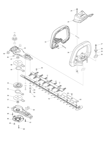 Makita Ersatzteile Akku-Heckenschere DUH502