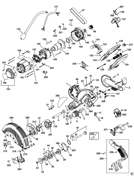 DEWALT Ersatzteile GEHRUNGSSÄGE DW717XPS Typ: 5 QS