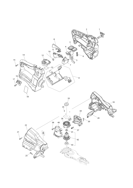 Makita Ersatzteile Akku-Heckenschere DUH601