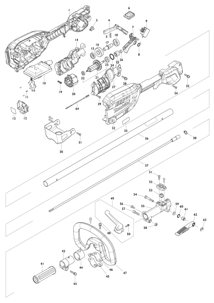 Makita Ersatzteile Akku-Multifunktionsantrieb DUX18