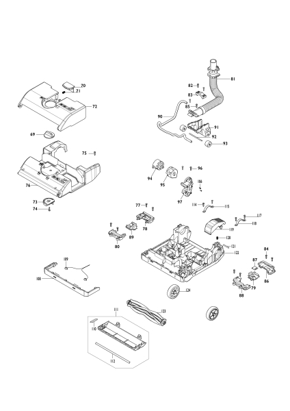 Makita Ersatzteile Akku-Bodenstaubsauger DVC560