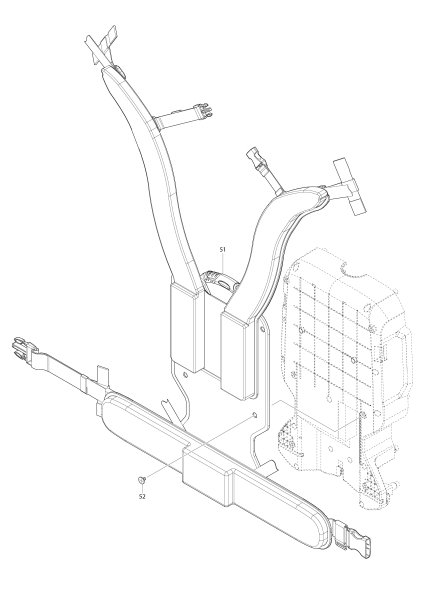 Makita Ersatzteile Akku-Rucksackstaubsauger DVC660