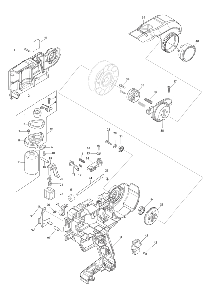 Makita Ersatzteile Akku-Bewehrungsverbinder  DTR180