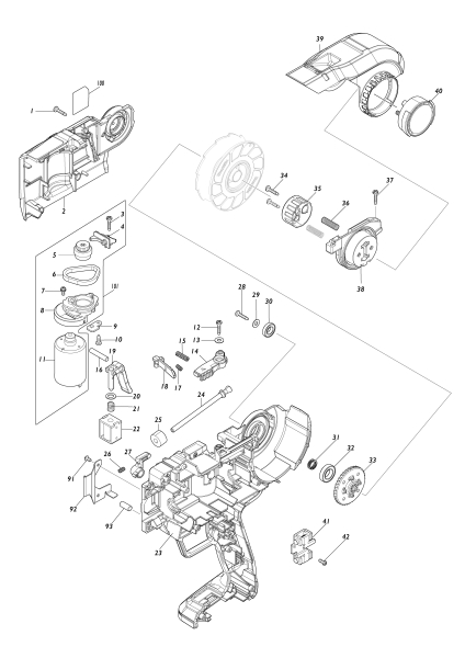 Makita Ersatzteile Akku-Bewehrungsverbinder DTR181